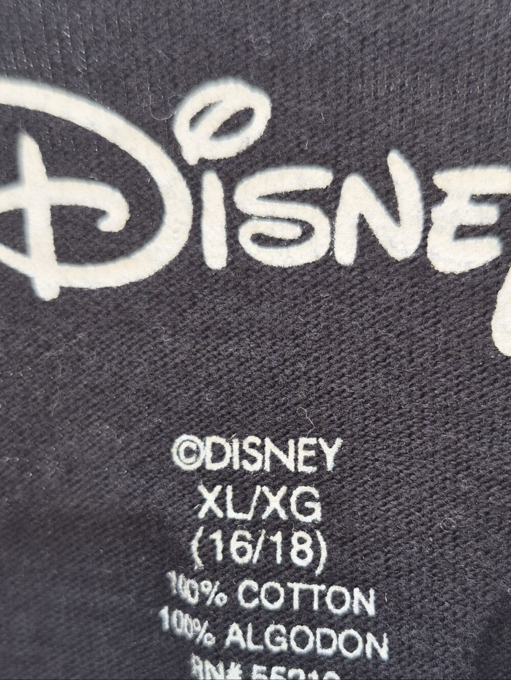 Disney Mickey Mouse Striped Sleeve Black Long Sleeve Shirt Size XL - Picture 5 of 5